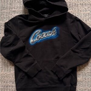 Coach •SMALL• Men’s, Unisex Black “Airbrush” Hoodie